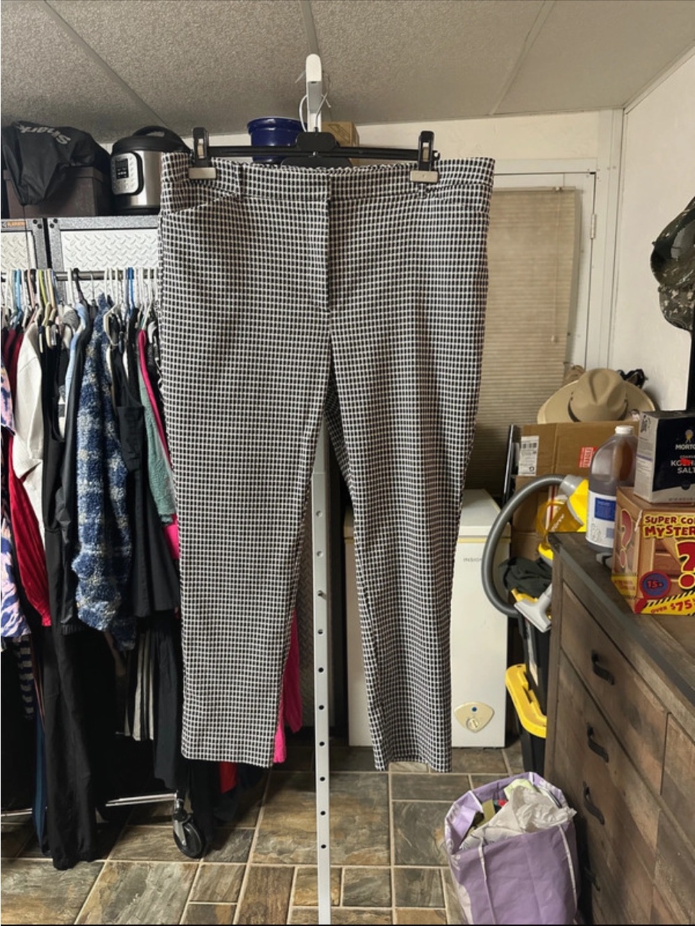 Worthington black & White Checked Women's Slim Ankle Pants